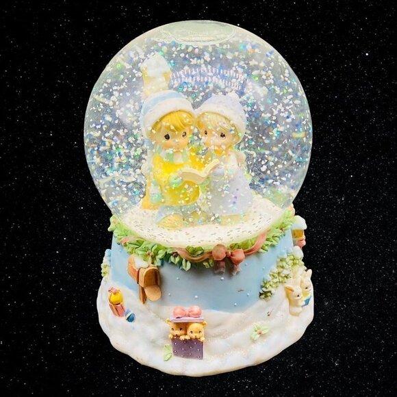1999 Precious Moments “O Come, All Ye Faithful” Snow Globe Musical Waterball - Picture 1 of 7